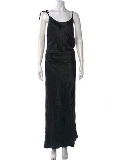 Pre-owned Acne Studios One-shoulder Knee-length Dress In Black