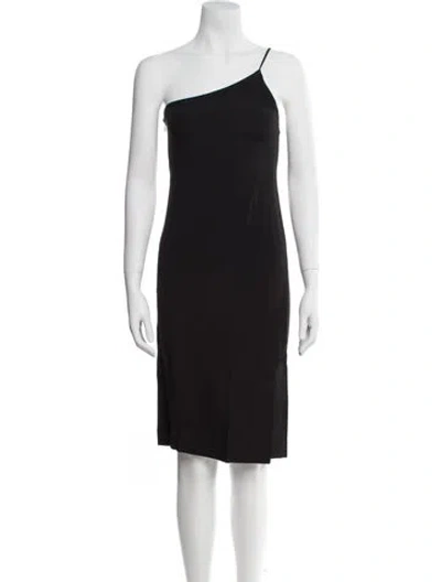 Pre-owned Acne Studios One-shoulder Knee-length Dress W/ Tags In Black