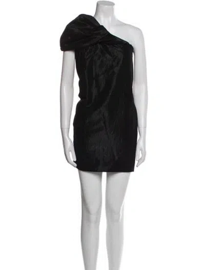 Pre-owned Acne Studios One-shoulder Mini Dress In Black