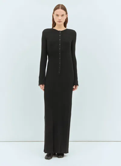 Acne Studios Open Back Maxi Dress In Black