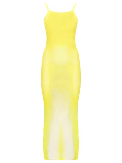 Acne Studios Open Back Strapped Dress In Yellow