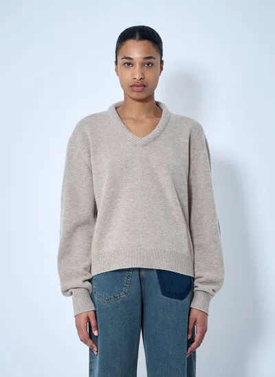 Acne Studios Open Back Wool Knit In Gray