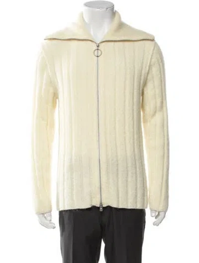 Pre-owned Acne Studios Open Front Long Sleeve Cardigan In Yellow