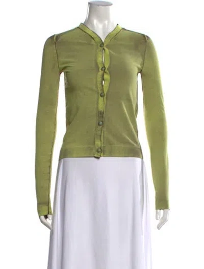 Pre-owned Acne Studios Open Front Sweater In Yellow