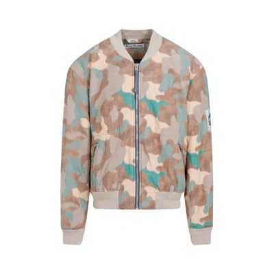 ACNE STUDIOS ACNE STUDIOS ORANGE GREEN COTTON JACKET