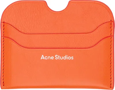 Acne Studios Orange Logo Stamp Card Holder