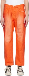 ACNE STUDIOS ORANGE RELAXED-FIT JEANS