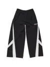 Acne Studios Color-blocked Piping Casual Pants In Black