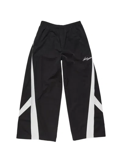 Acne Studios Organic Cotton Panel Trousers In Black