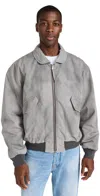 Acne Studios Orlinga Cotton Twill Bomber Jacket Mid Grey In Mid Grey