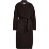 Acne Studios Oroshi Wool Blend Herringbone Belted Coat In Anthracite Grey