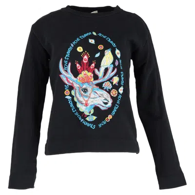 Acne Studios Oslavi Sweater In Black Cotton In Blue