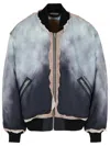 Acne Studios Distressed-effect Bomber Jacket In Grey