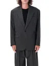 Acne Studios Over Monobreast Blazer In Anthracite Grey