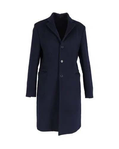 Acne Studios Overcoat In Navy Blue Wool