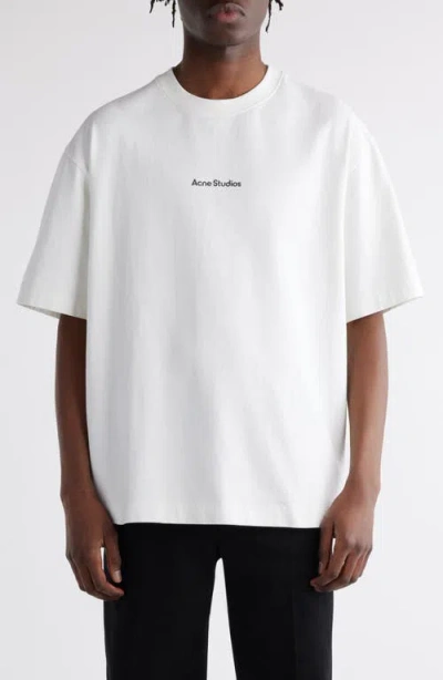 Acne Studios Exford U Logo-print Organic Cotton-jersey T-shirt In White