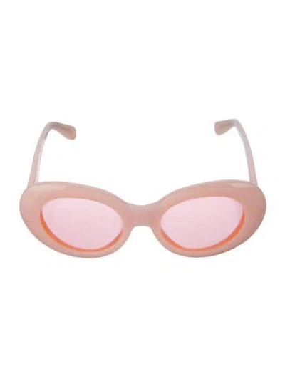 Pre-owned Acne Studios Oversize Mirrored Sunglasses In Pink