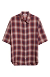 Acne Studios Oversize Plaid Button-up Shirt In Multi