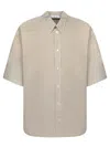Acne Studios Short-sleeve Viscose Shirt With Classic Collar And Button-down Front