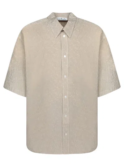 ACNE STUDIOS OVERSIZED BEIGE COTTON SHIRT