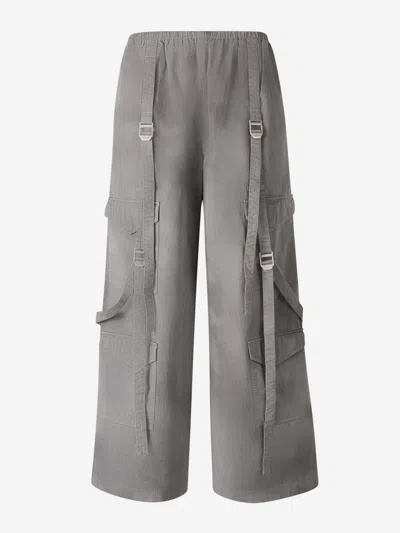 Acne Studios Probero Cotton Twill Pants In Grey
