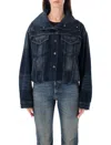 Acne Studios Oversized Collar Denim Jacket In Blue