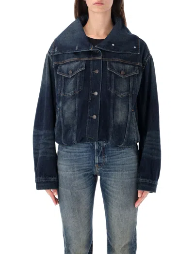 ACNE STUDIOS ACNE STUDIOS OVERSIZED COLLAR DENIM JACKET