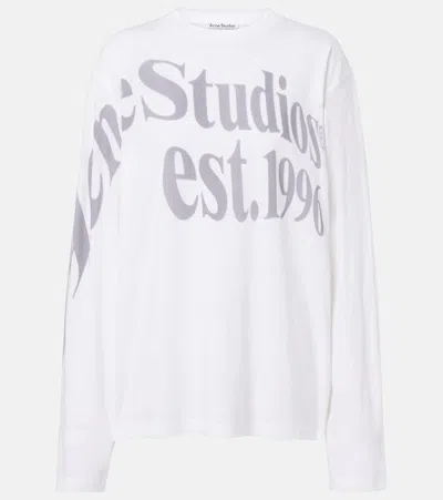 Acne Studios Oversized Cotton-blend Jersey T-shirt In White