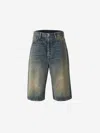 Acne Studios Judda Straight-leg Denim Shorts In Faded Effect