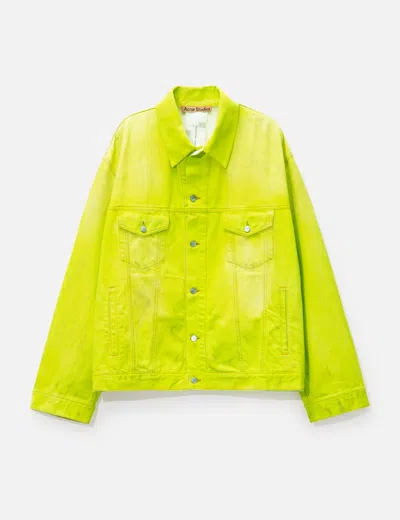 Acne Studios Oversized Denim Jacket In Yellow