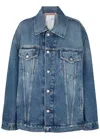 Acne Studios Blue Relaxed Fit Denim Jacket In Blue