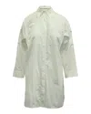 Acne Studios Oversized Shirt Dress In White Cotton In White