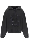 Acne Studios Oversized Skull Print Sweatshirt In Gray