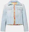 Acne Studios Long Sleeve Denim Jacket In Blue