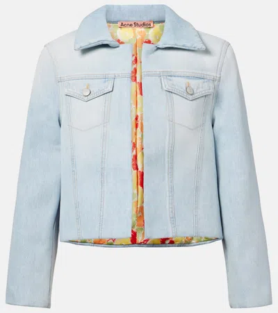 Acne Studios Padded Denim Jacket In Blue