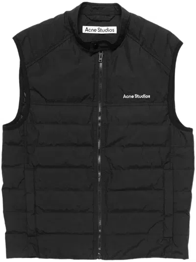 Acne Studios Padded Gilet In Schwarz
