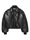 Acne Studios Women Bomber Giacca Pelle In Black
