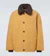 Acne Studios Shearling-collar Bomber Jacket In Yellow