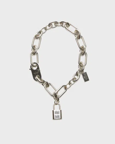 Acne Studios Padlock Chain Bracelet Silver
