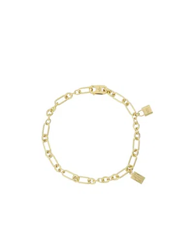 Acne Studios Padlock Chain Necklace In Gold