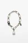 Acne Studios Women Padlock Chain Necklace In Silver
