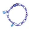 Acne Studios Padlock Necklace In Blue