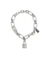 Acne Studios Padlock Chain Necklace In Brown