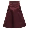 Acne Studios Pag Bomber Plum Nylon Padded A-line Skirt In Purple