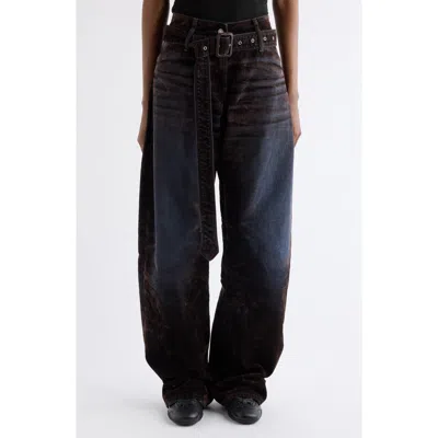 ACNE STUDIOS ACNE STUDIOS PAGE FLOCKED BELTED JEANS