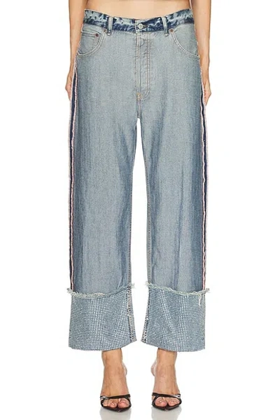 Acne Studios Pagga Orlan Blue Shimmy Wide Leg