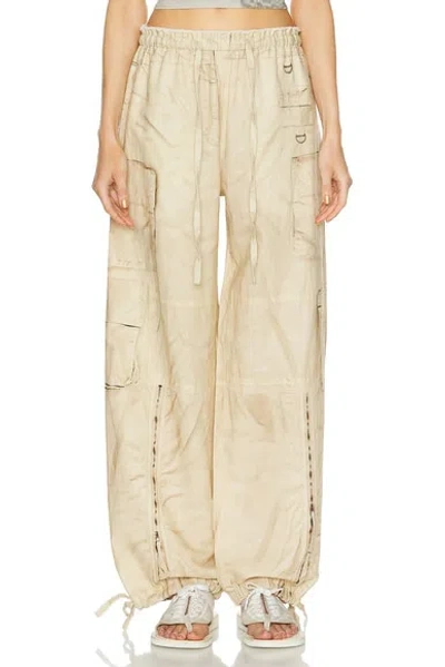 Acne Studios Pagino Baggy Cargo Trouser In Oat Beige