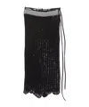 Acne Studios Paint-splatter Knit Skirt In Black
