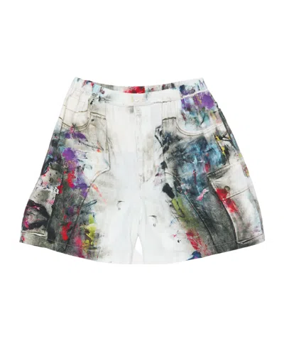 ACNE STUDIOS PAINT-SPLATTER SHORTS