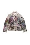 Acne Studios Painter Trompe L'oeil Denim Jacket White/multi In Black
